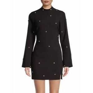 Likely Phillips Mini Dress‎ Black Crystal Embellished Keyhole Back Size 8 NEW